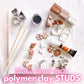 DIY Polymer Clay Earring Kit | Make 6 Pairs of STUDS Earrings Blushery