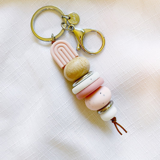 Silicone Keychain | Pink Rainbow