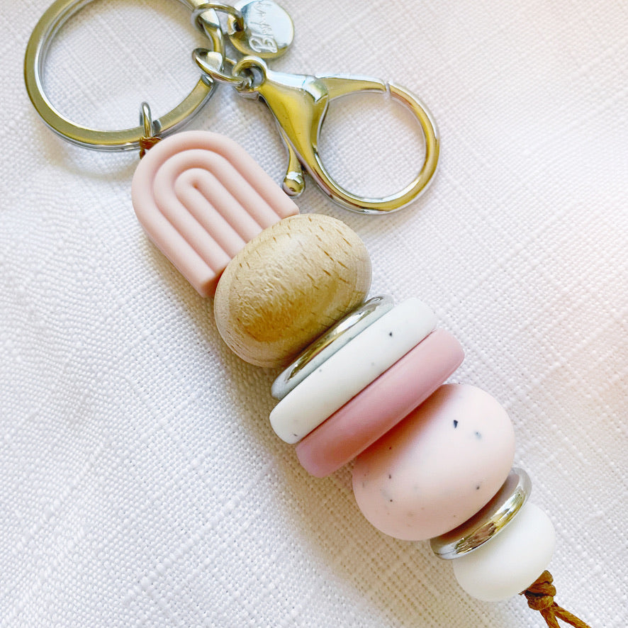 Silicone Keychain | Pink Rainbow