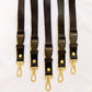 Deluxe Fabric Lanyard | Genuine Black Leather