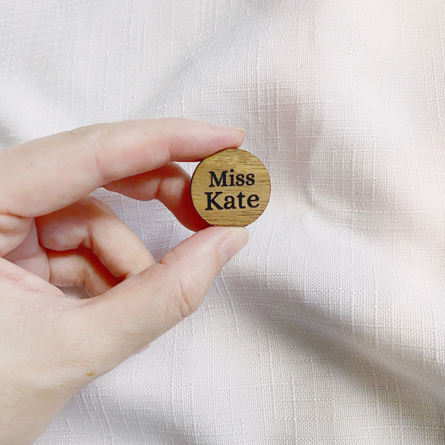 Mini Name PIN | Wooden