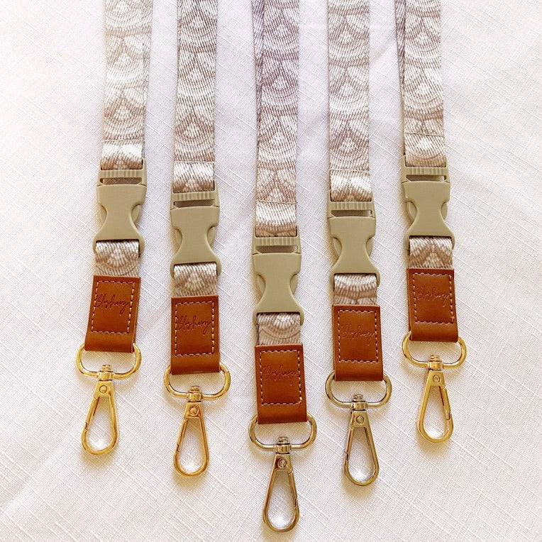 Deluxe Fabric Lanyard | Grey Arches