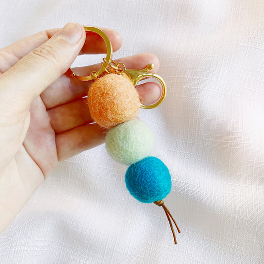 Pom Pom Keychain | Sunset