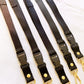 Deluxe Fabric Lanyard | Genuine Black Leather