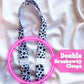 Deluxe Fabric Lanyard | DOUBLE Breakaway Clasp | Black & White Spots Lanyard Blushery