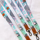 Deluxe Fabric Lanyard | Teal Abstract