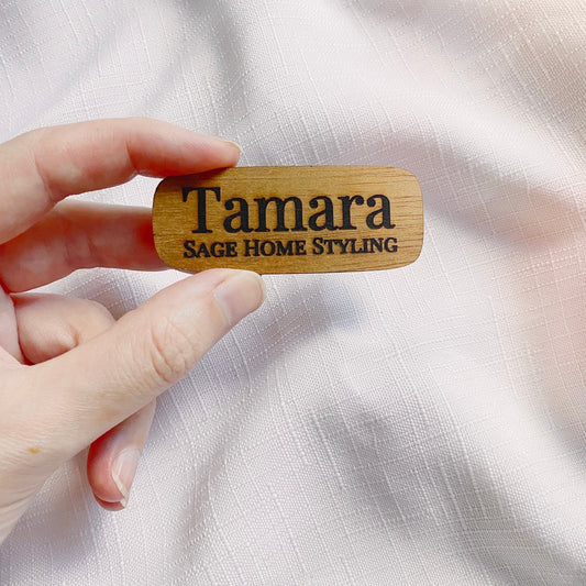 Name Badge | Wooden