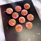 Thumb Tacks Set of 10 | Pink and Floating Gold Flakes Tack Blushery