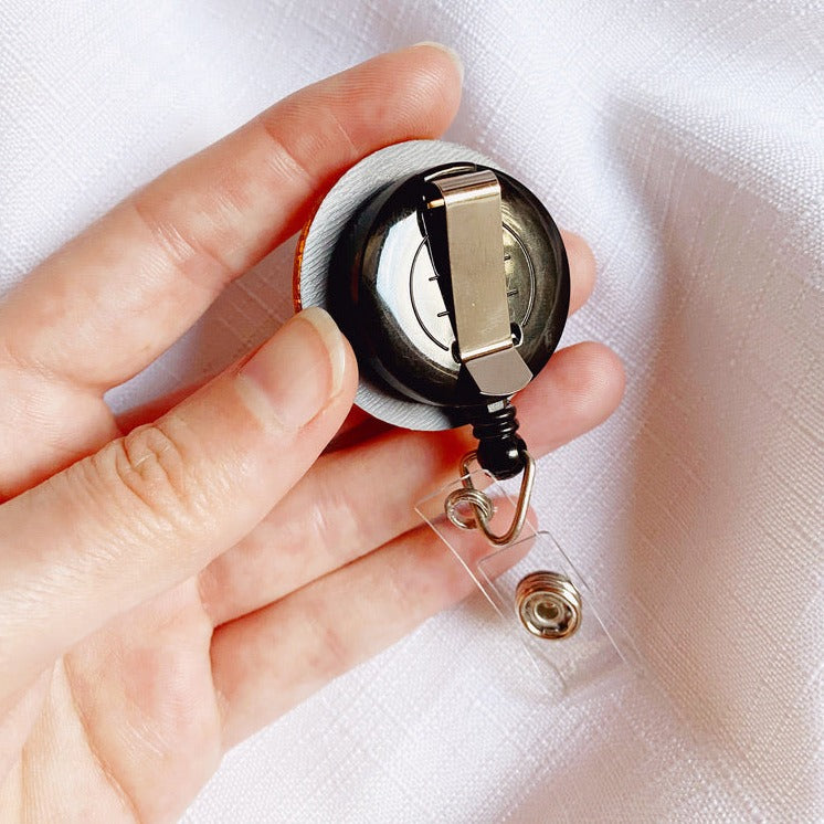 Retractable Badge Reel | Silver Mirror