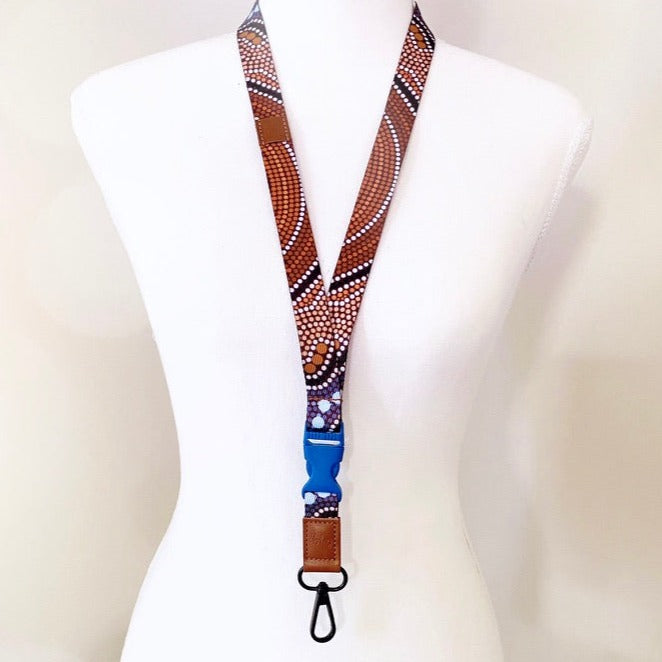 Deluxe Fabric Lanyard | Aboriginal Artwork