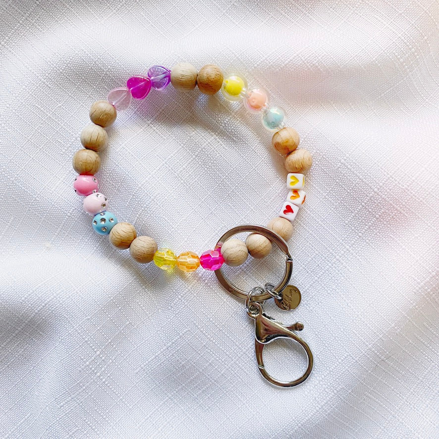 Wooden Bracelet Keychain | Playful