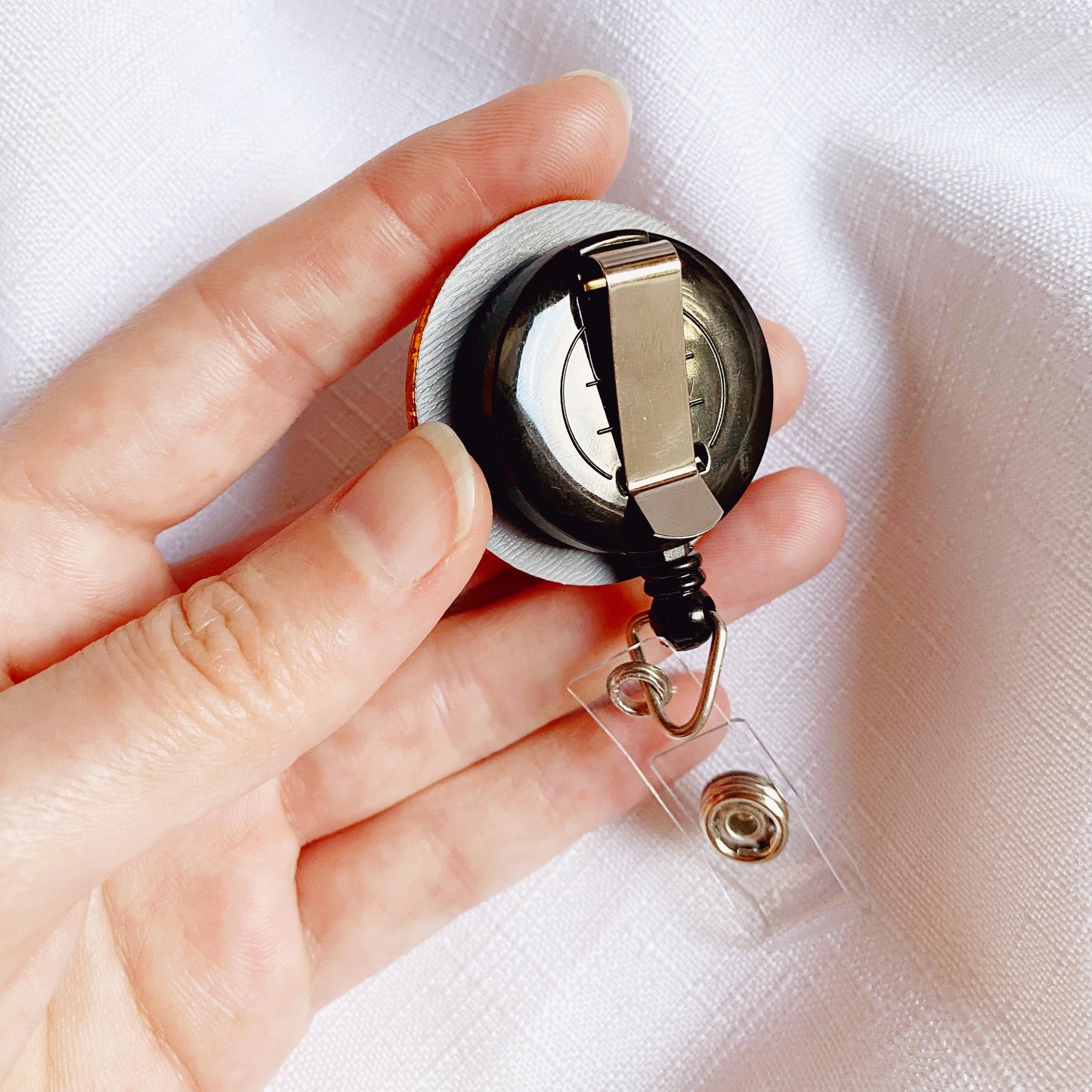 Retractable Badge Reel | Gold Mirror