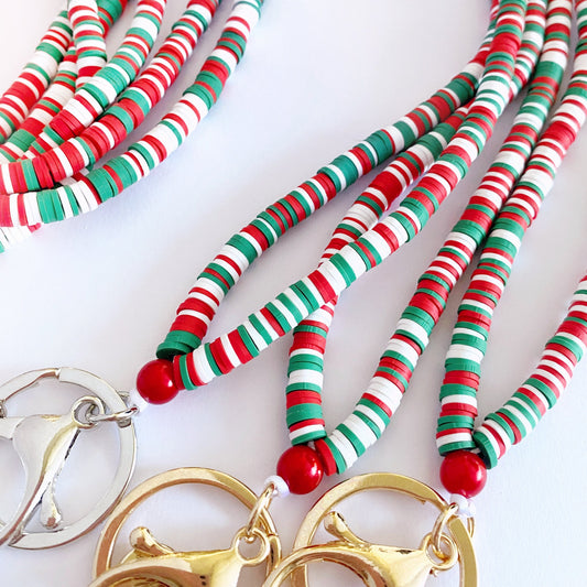 Heishi Beaded Lanyard | Christmas