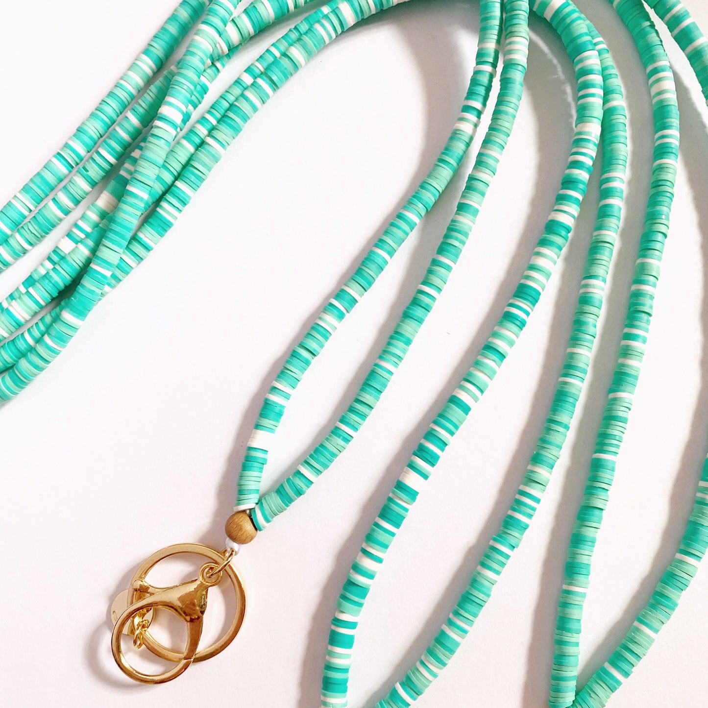 Heishi Beaded Lanyard | Turquoise