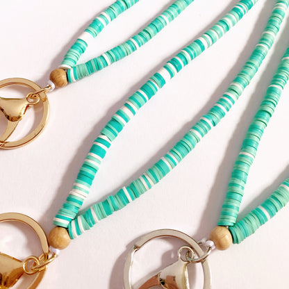 Heishi Beaded Lanyard | Turquoise