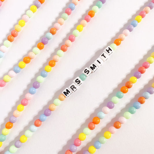 Beaded Lanyard | Candy | PERSONALISED