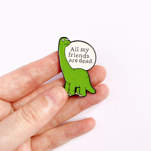 Enamel Pin | Sad Dinosaur