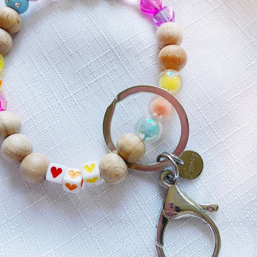 Wooden Bracelet Keychain | Playful