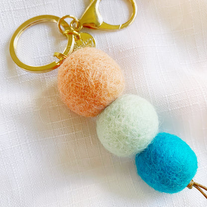 Pom Pom Keychain | Sunset