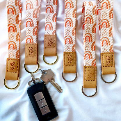 Wristlet Keychain | Neutral Rainbows