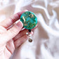 Retractable Badge Reel | Teal and Gold Flakes Badge Reel Blushery