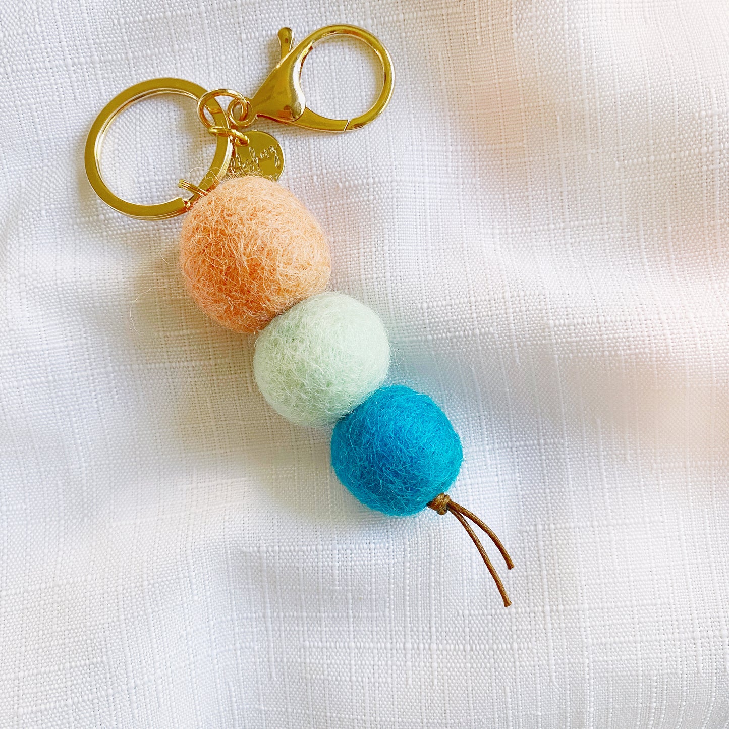 Pom Pom Keychain | Sunset