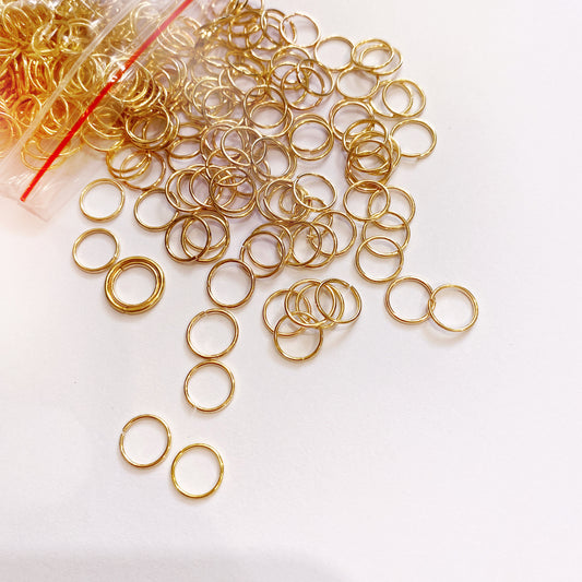 8mm Jump Rings x 500pc | Gold Stainless Steel