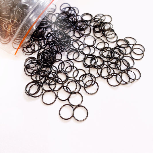 8mm Jump Rings x 500pc | Black Stainless Steel