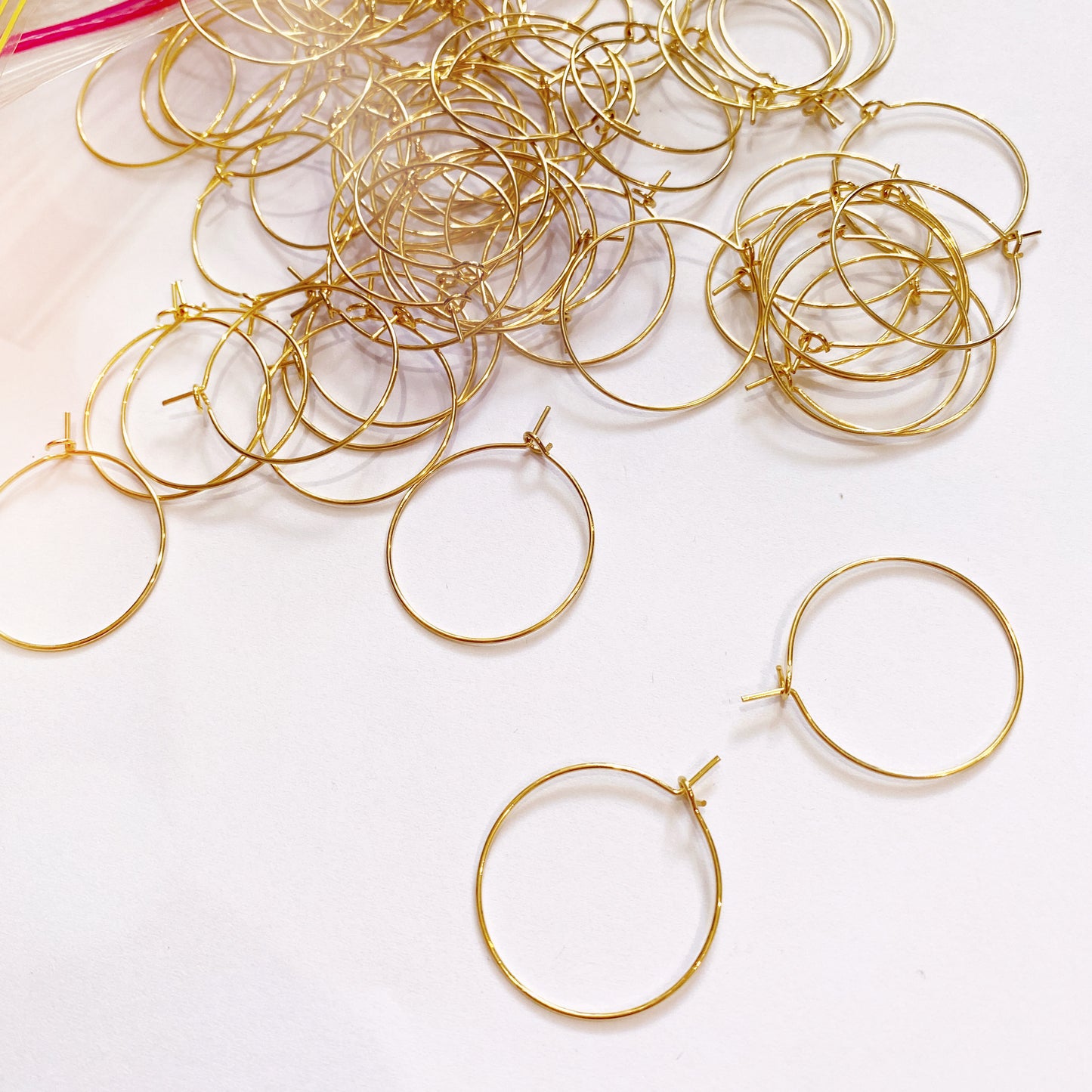 25 mm Hoops x 500pc | Gold Stainless Steel