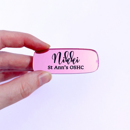 Name Badge | Pink Mirror