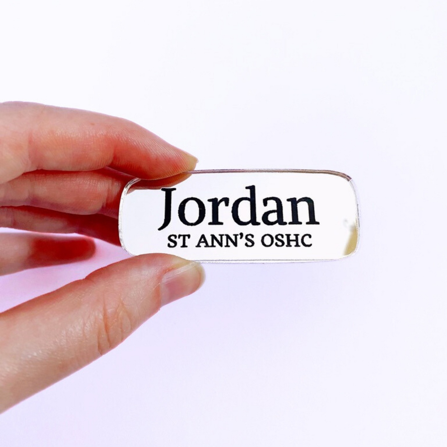 Name Badge | Silver Mirror