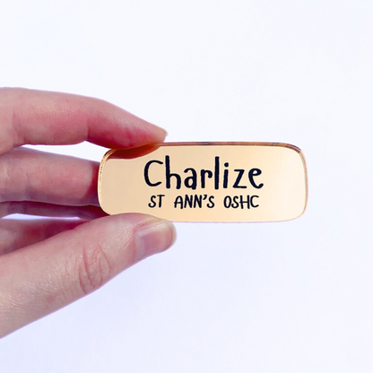 Name Badge | Gold Mirror