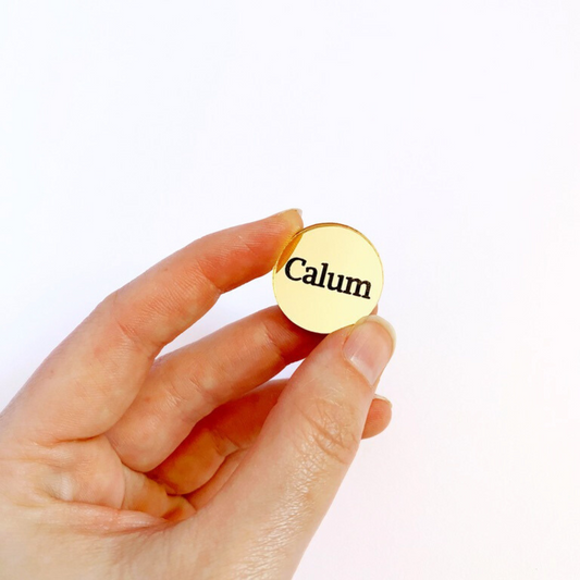 Mini Name PIN | Gold Mirror