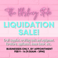 Liquidation Sale | Businesses only, by appointment