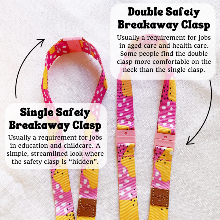 Deluxe Fabric Lanyard | Pink & Orange