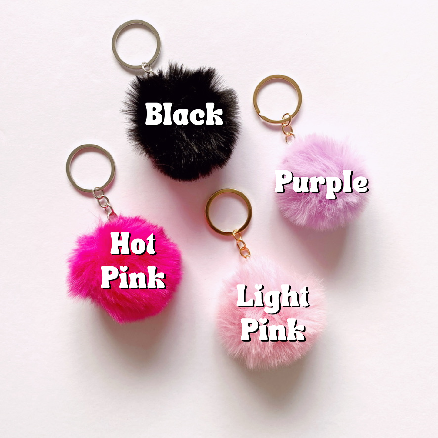 Fluffy Pom Pom Keychain
