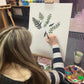 Sip and Paint Workshop | Leaf Letters workshop Blushery