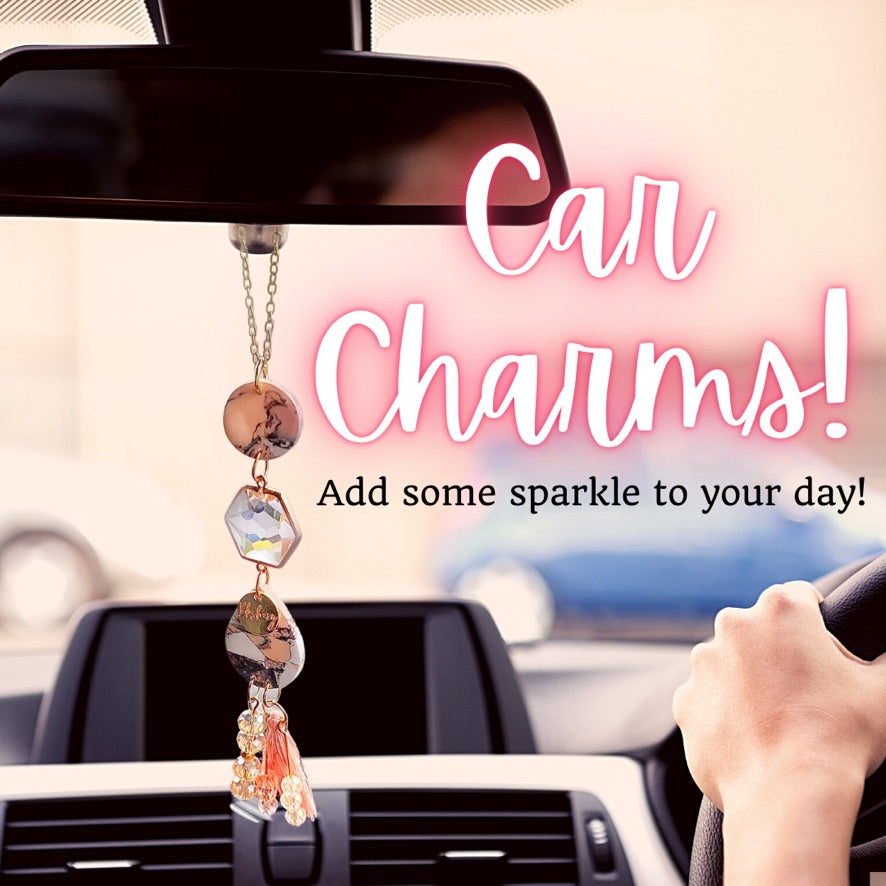 Car Charm Sun Catcher | Pink Glitter Blushery