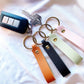 small and simple leather keychains for keys