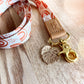 light gold plated leaf charm can be added to lanyards