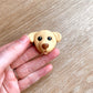 cute dog puppy face head brooch handmade with polymer clay