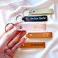 personalised faux leather keychains