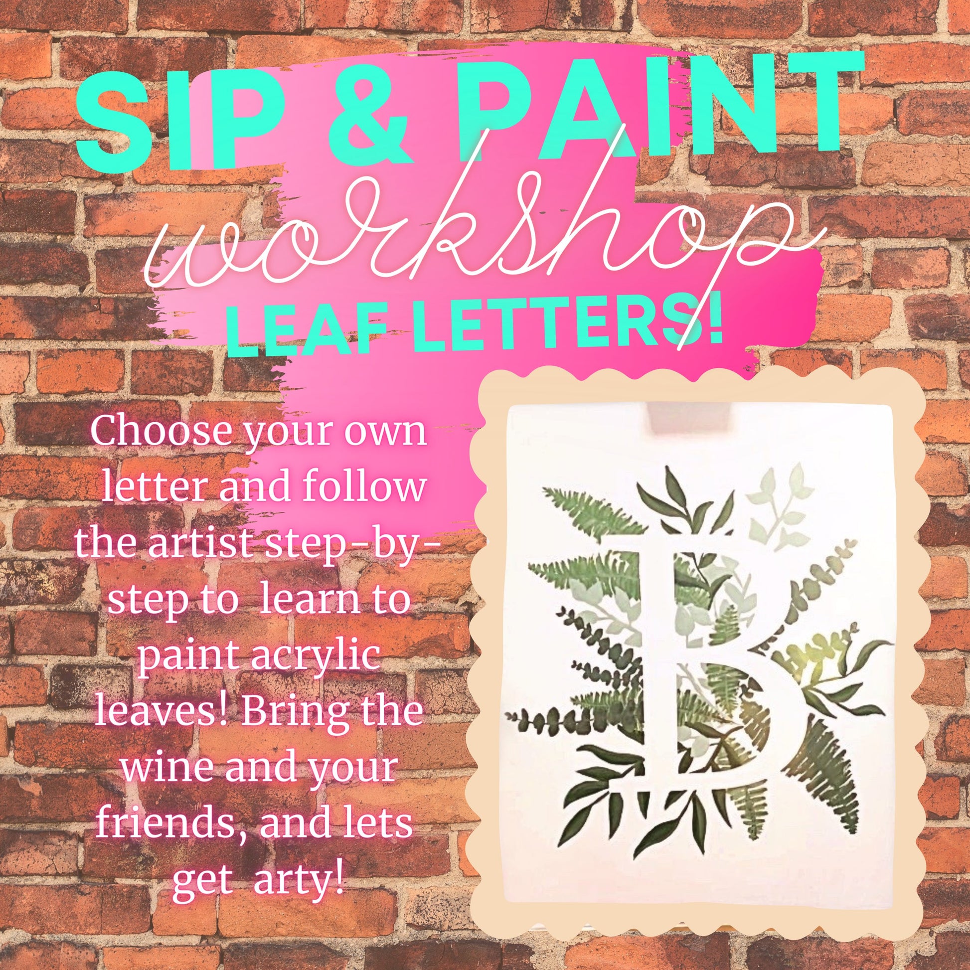 sip and acrylic paint workshop in brisbane
